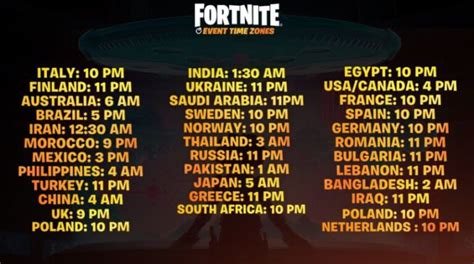 fortnite live event time eastern time