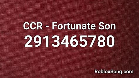 fortunate son roblox music id