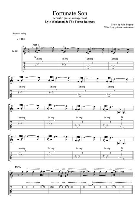 fortunate son tabs acoustic