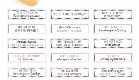 Fortune Cookie Strips1.pdf | Fortune cookie, Transitional kindergarten