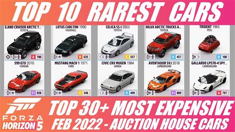forza horizon 5 most valuable cars auction