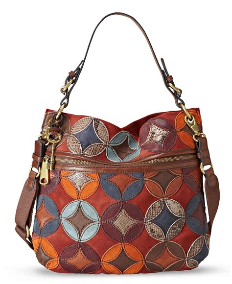 fossil leather purses and handbags