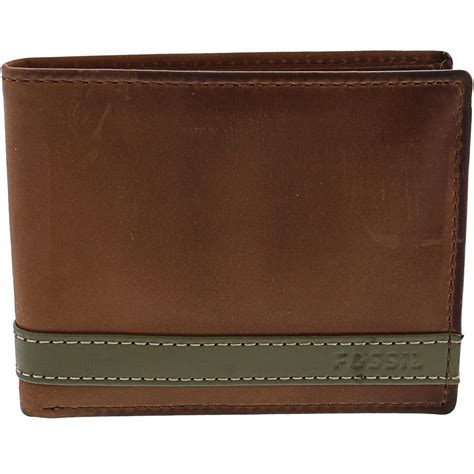 fossil leather wallet for men