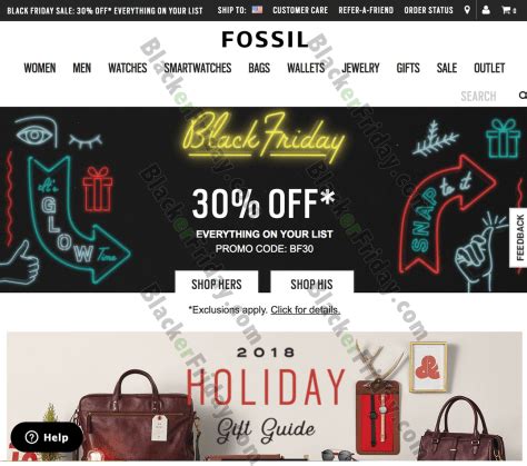 fossil watch black friday sales