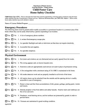 foster parent checklist