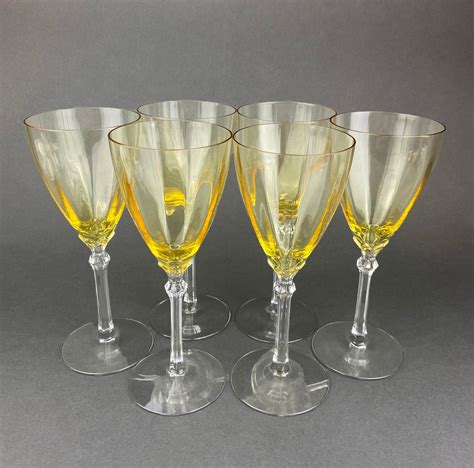 Fostoria Yellow Stemware