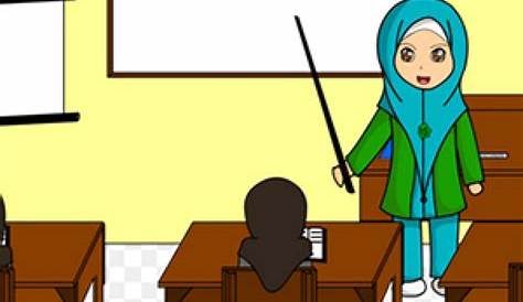 Gambar Animasi Seorang Guru Sedang Mengajar / Saran Mengajar Online