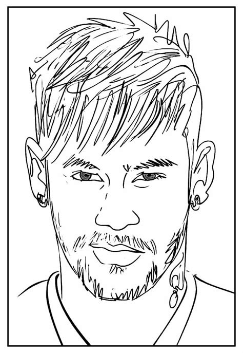 foto neymar para colorir