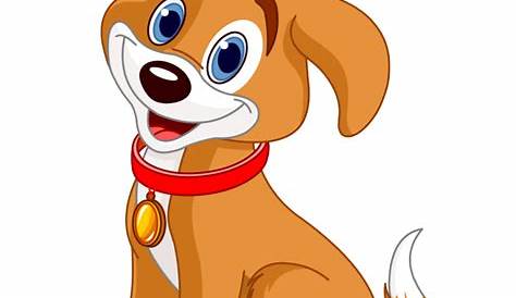 Lindo perro de dibujos animados | Vector Premium