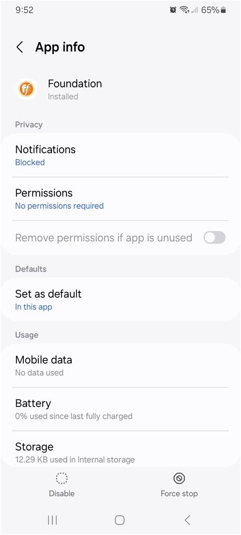 Foundation App Samsung