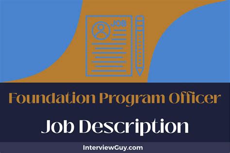 foundation program officer jobs