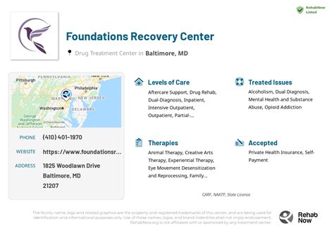 foundations recovery center baltimore md