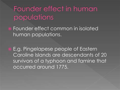 Founder Effect Human Populations