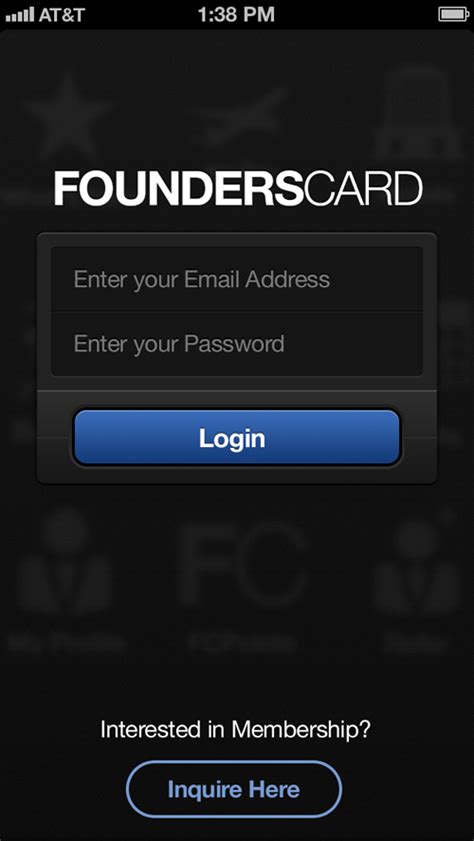 founderscard login