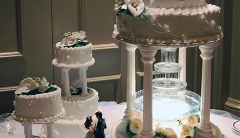 Fountain Wedding Cake Design With