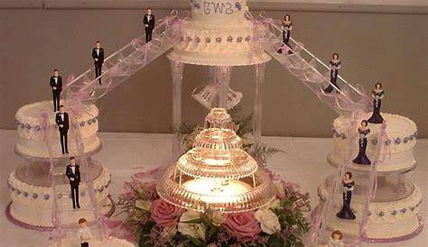 Fountain Wedding Cake Designs With