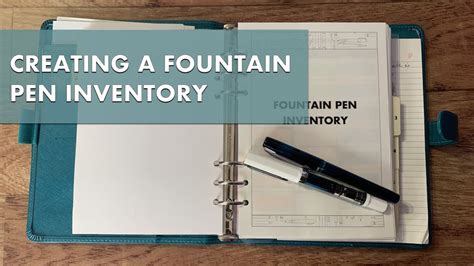 Fountain Pen Inventory