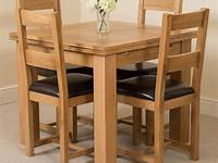Dining Table Set with 4 Chairs, 5Piece Wooden Kitchen Table Set