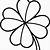 four leaf clover printable coloring page