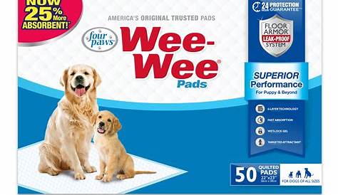 Four Paws Wee Wee Pads for Dogs, 22x23 Inch, 150 Count, 4 Pack
