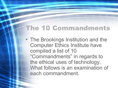 four commandments of computer ethics