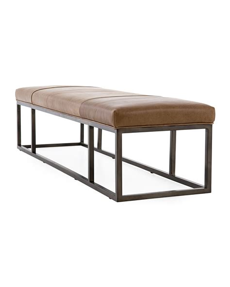 Four Hands Beaumont Leather Bench