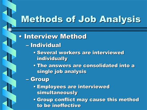 four methods of job analysis