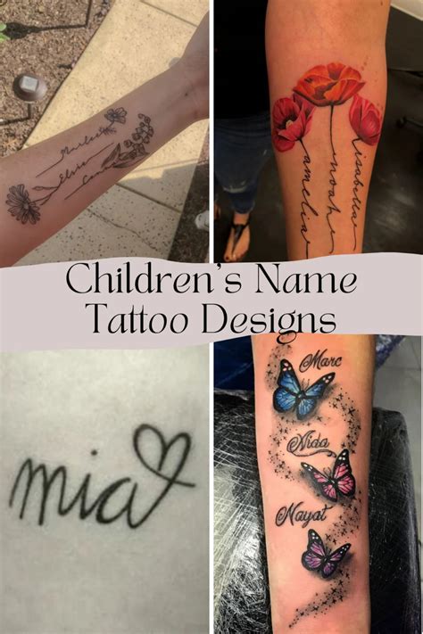 four name tattoo designs