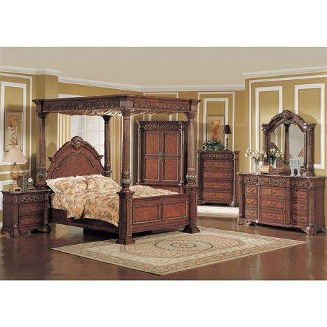 Lark Manor Ceja Solid Wood Four Poster Configurable Bedroom Set