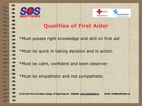 Four Qualities Of A First Aider