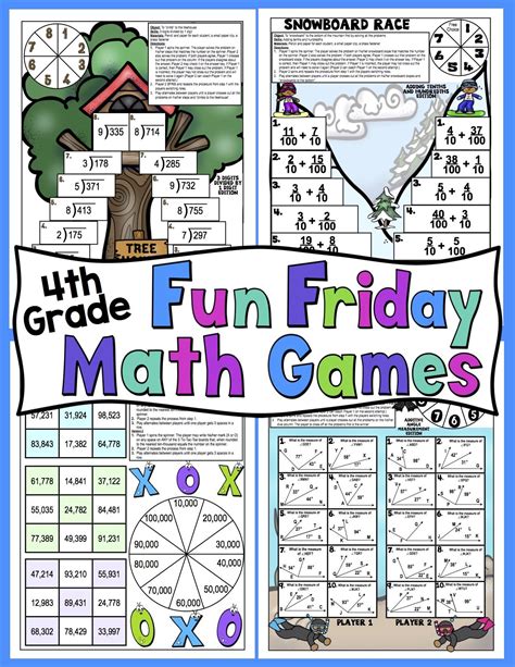 Fourth Grade Fun Math Worksheets