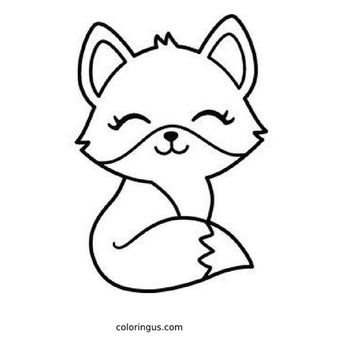 fox coloring pages pdf printable template