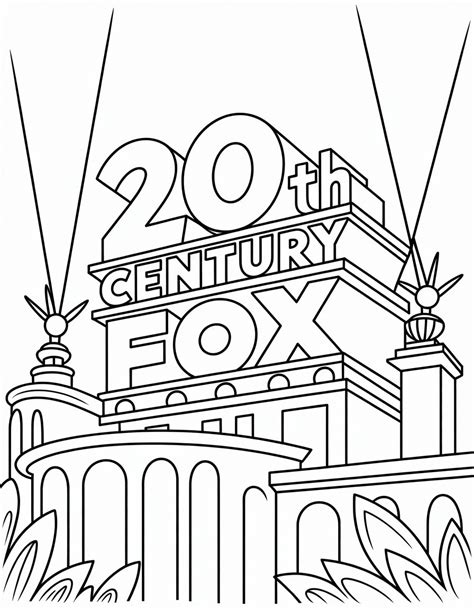 fox logo coloring pages printable template
