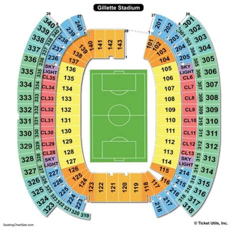 foxborough stadium seating chart