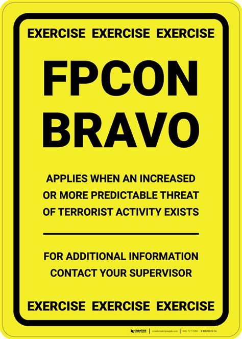 fpcon bravo exercise sign