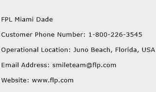 fpl customer service phone numbers miami