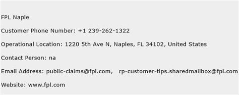 fpl naples fl phone number