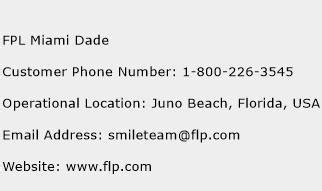 fpl phone number miami dade county