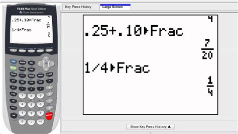 Fractions On Graphing Calculator