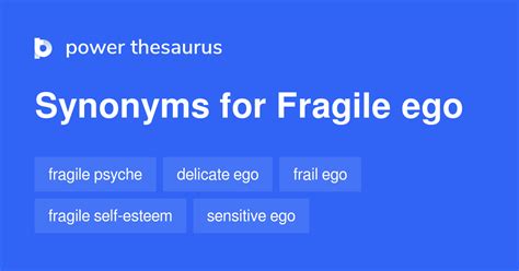 fragile ego synonyms