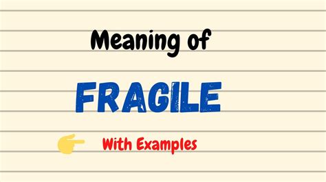fragile water meaning