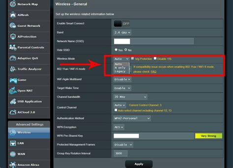 WLAN delay optimization with different values of RTS and fragmentation