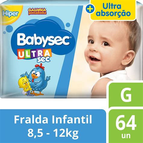 Fralda Babysec Ultrasec Galinha Pintadinha G 128 Unidades