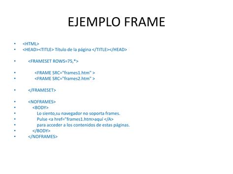 Frame En Espanol Es