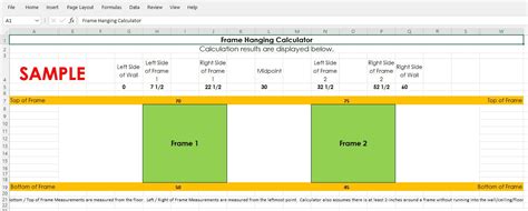 Frame Hanging Calculator