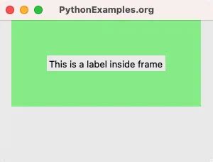 Frame Python Example