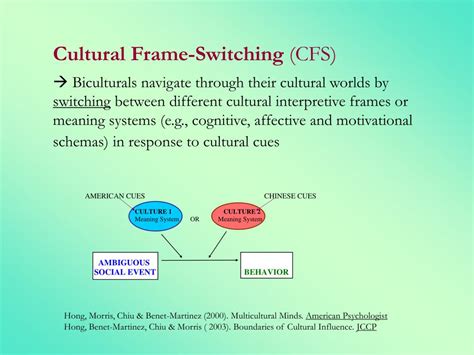 Frame Switching Example Psychology
