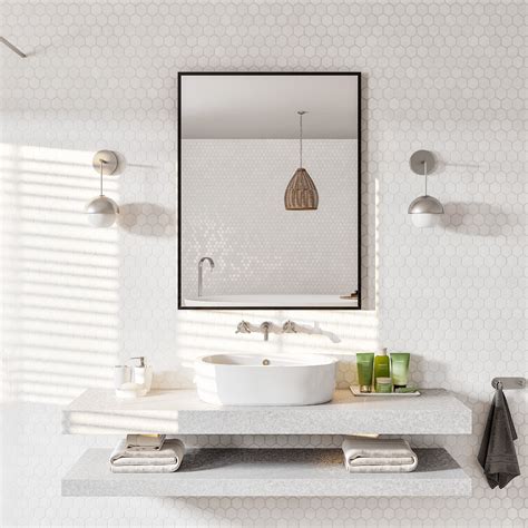 framed bathroom mirror 24x30