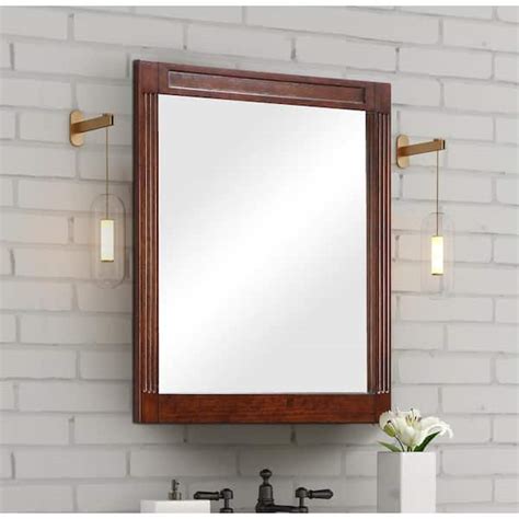 Framed Bathroom Mirror Cherry