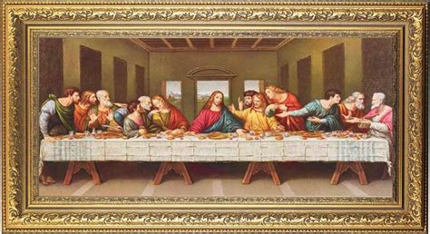 framed last supper painting
